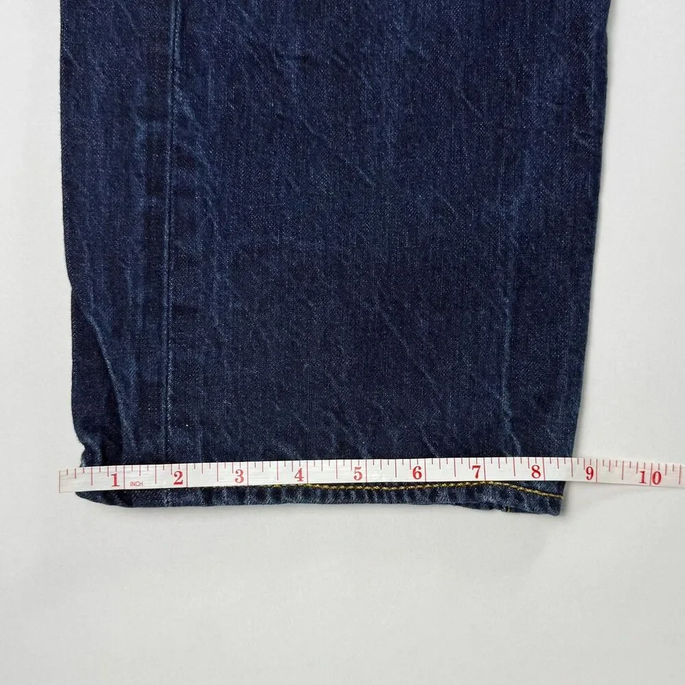 Levi’s 501 Straight Leg Jeans Dark Wash Button Fly 38x32